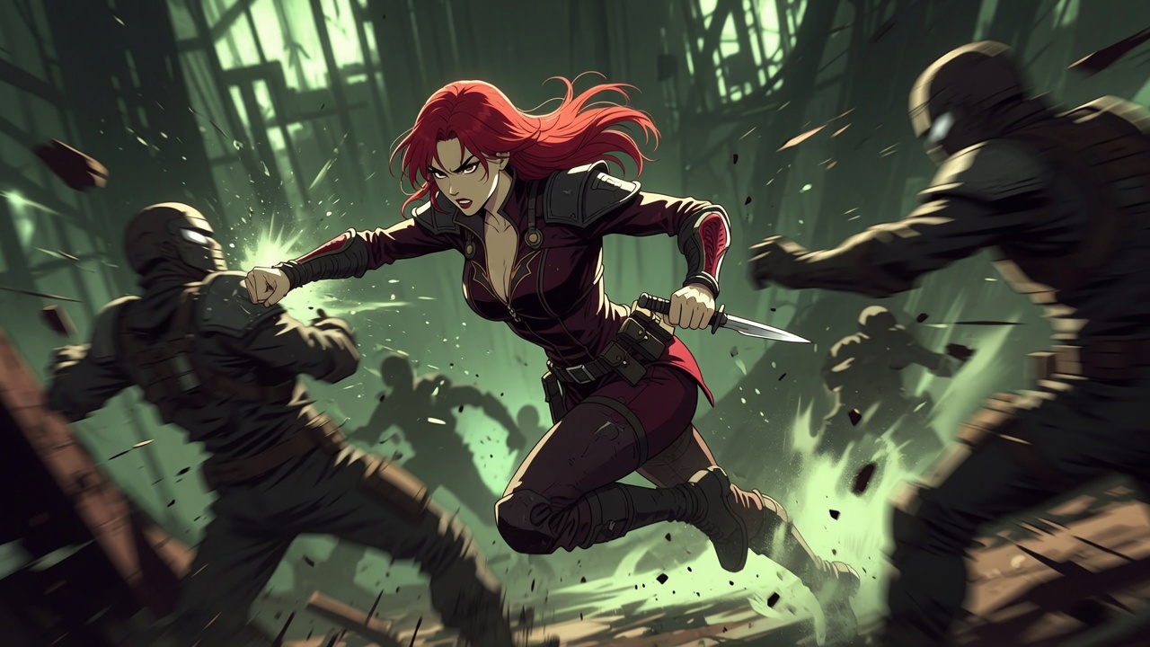 Anime action scene